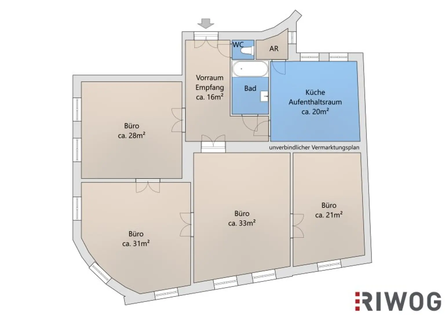 Topsaniertes Stilaltbaubüro in Naschmarktnähe | sehr hell | 154m² mit 4 bis 5 Zimmern | Luftwärmepumpe