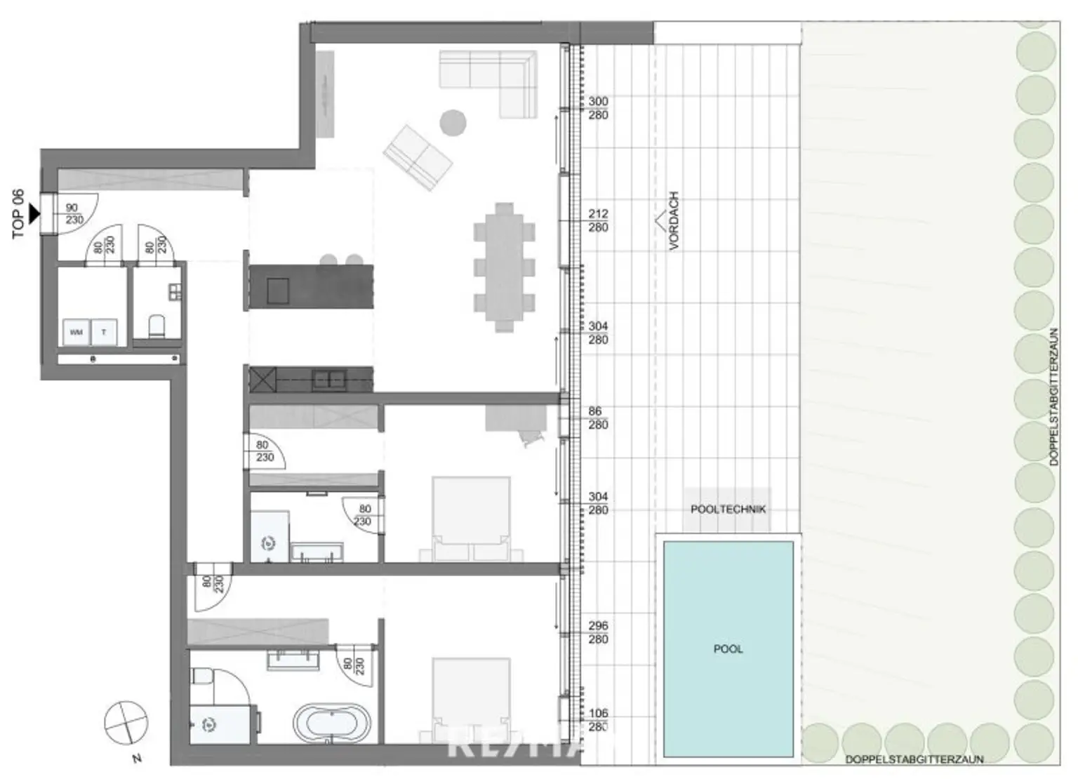 Plan zur Wohnung Top 6