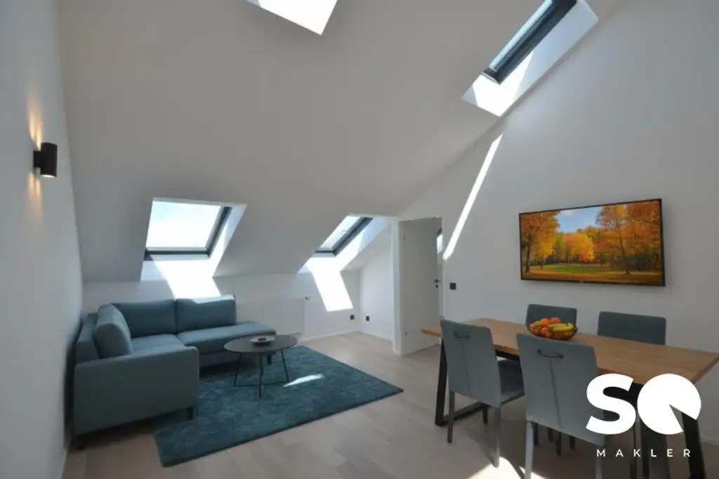#SQ - DACHGESCHOSSWOHNUNG BEIM AUGARTEN (GAUßPLATZ) & NÄHE DONAUKANAL (U4) mit FERNBLICK [STYLISCH & NEUWERTIG]