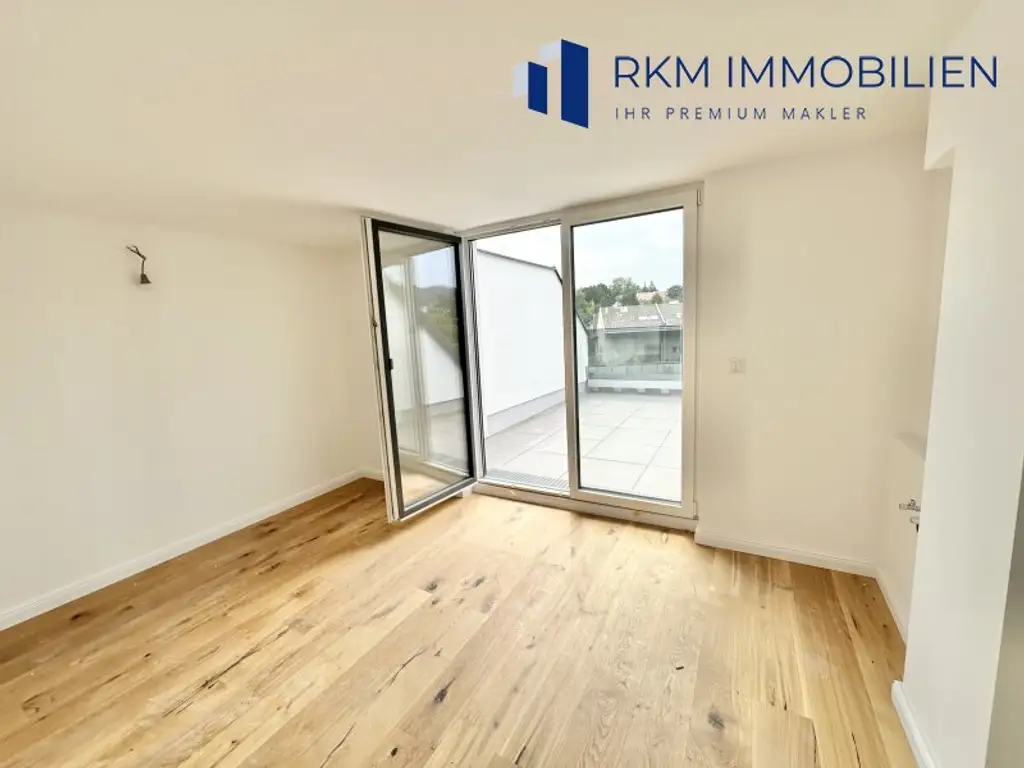 Maisonette-Neubauwohnung mit Dachterrasse und Blick auf den Wienerwald