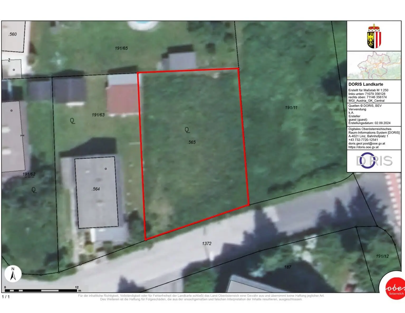 St. Magdalena - Aufgeschlossenes Baugrundstück mit genehmigtem Bauplan - ohne Bauzwang