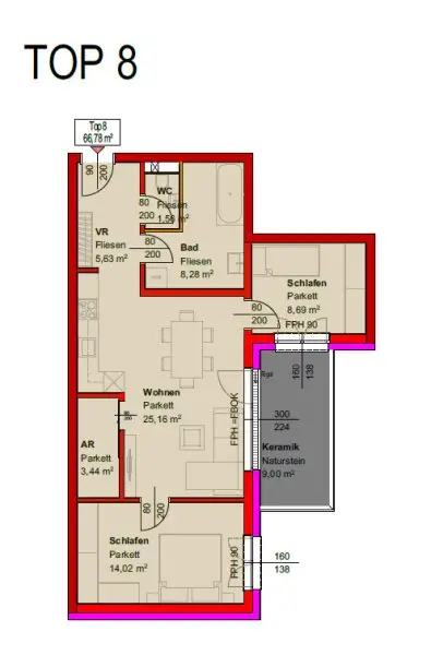 PROVISIONSFREI: Moderne 2-Zimmer-Wohnung mit Terrasse und Stadtblick in Ansfelden/Nettingsdorf