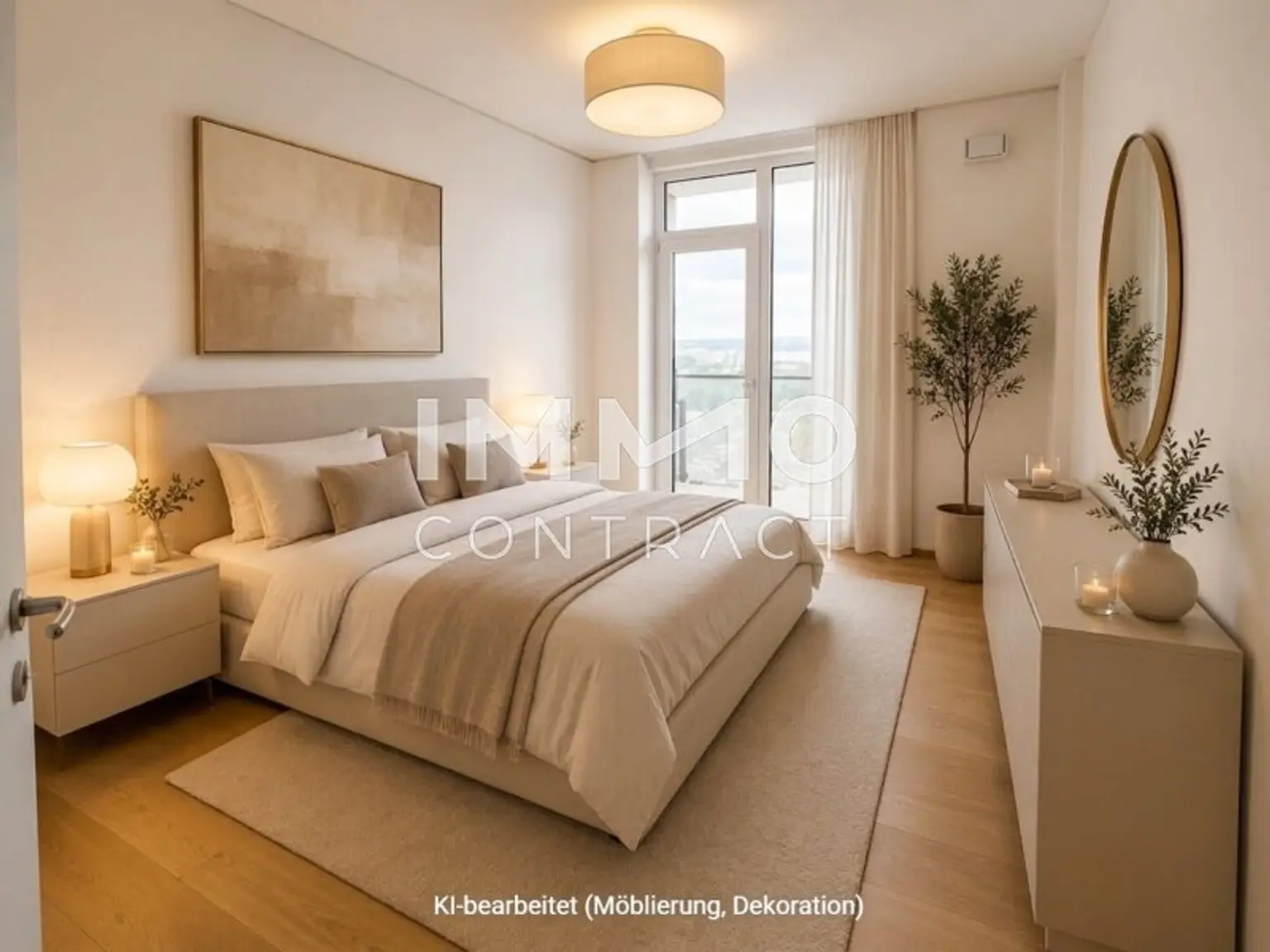 Schlafzimmer möbliert
