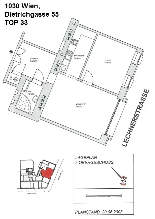 Wohnen im sanierten Altbau - top geschnittene 2-Zimmer-Wohnung!
