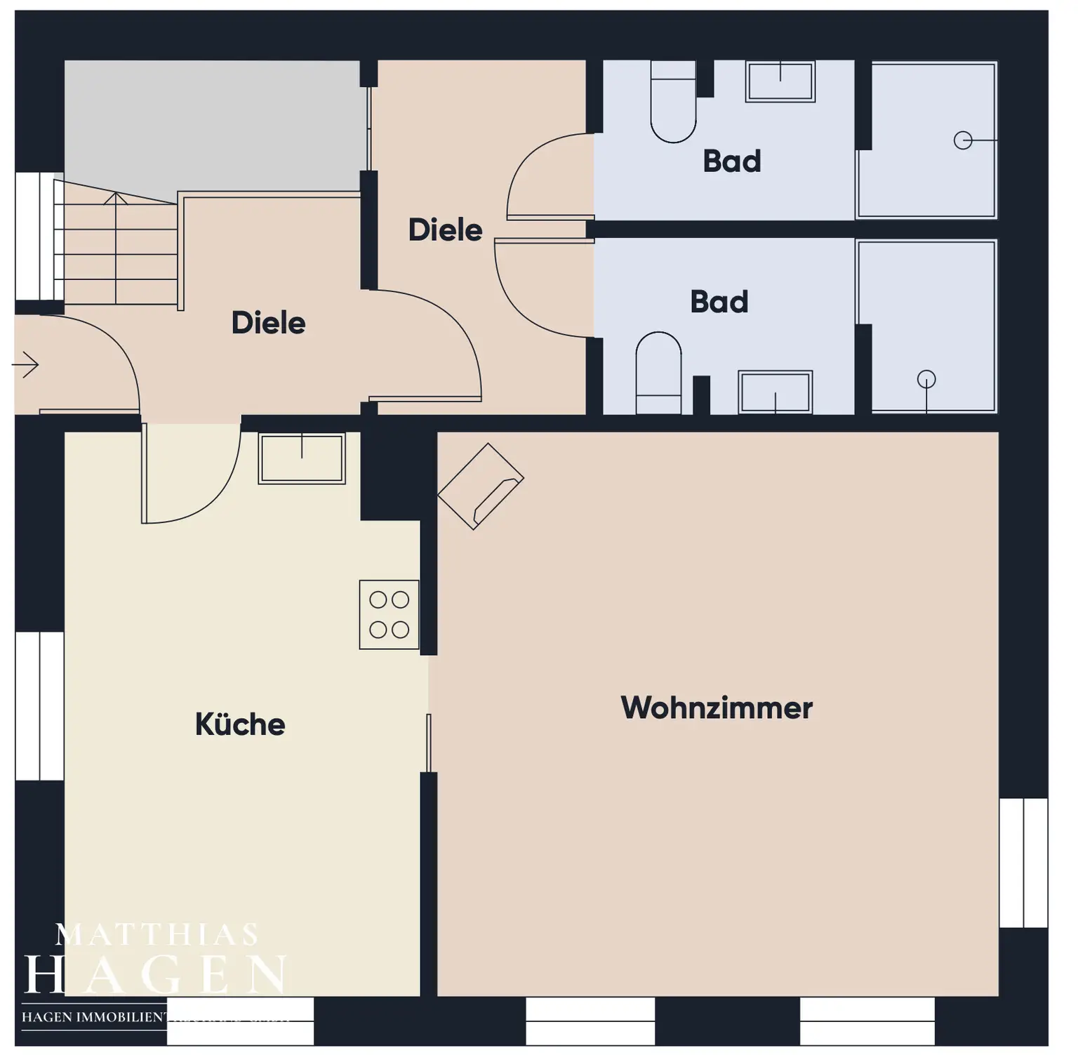 Grundrissplan ohne Maßstab W2 EG