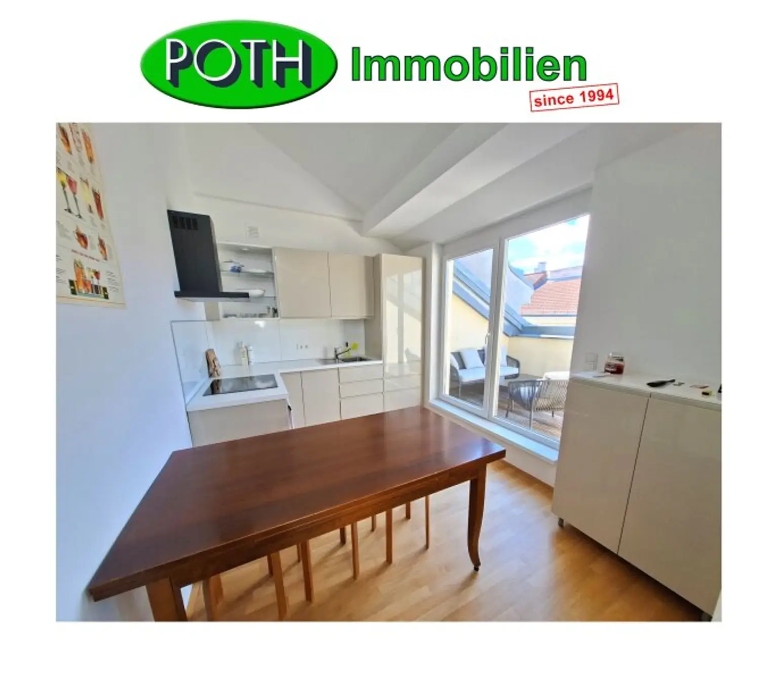 möblierte 3 Zimmer Dachgeschoßwohnung mit Terrasse Nähe Wiedner Hauptstraße