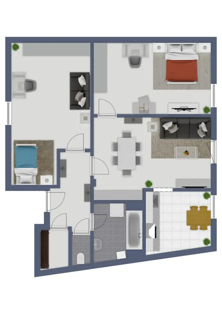 Schlichte Erdgeschosswohnung im Stadtzentrum