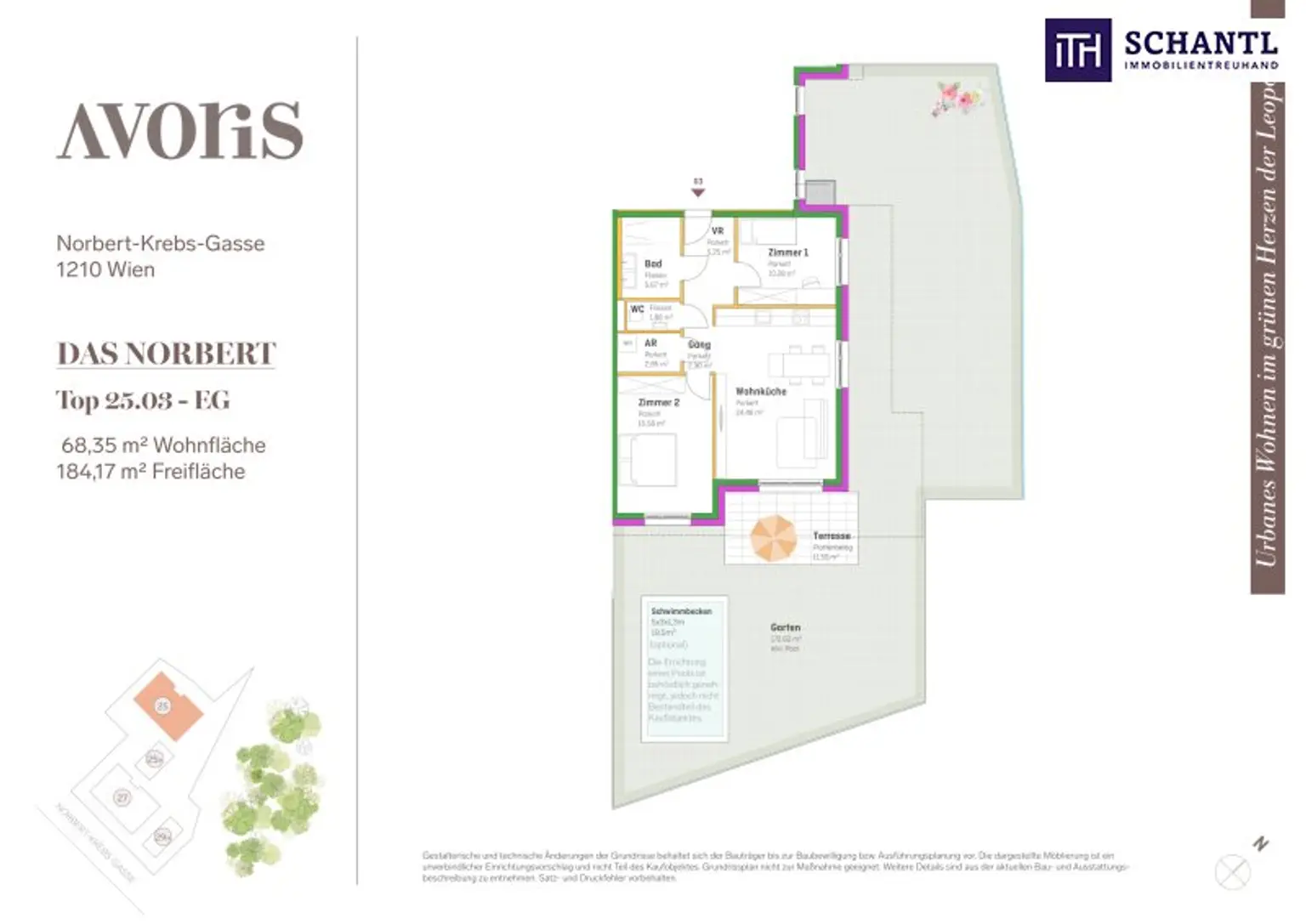Garten trifft Grundriss Genie - Ihr Neubau zum Verlieben! Early Bird nutzen! Riesiger Garten + 3 Zimmer + Hochwertige Ausstattung + Ideale Infrastruktur + Garage + Ein neues Lebebsgefühl!