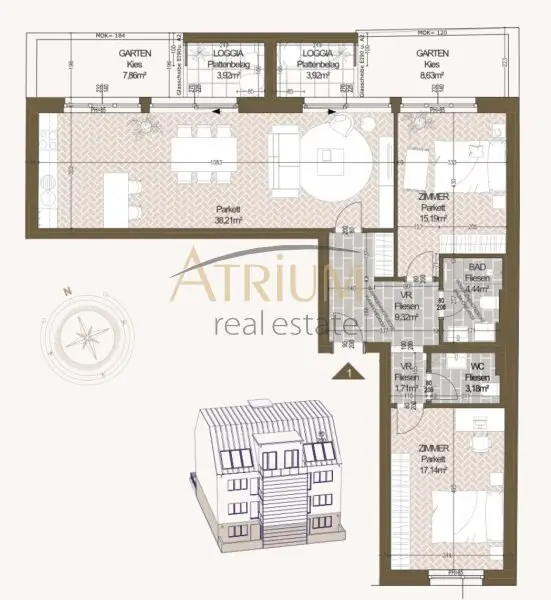 PROVISIONSFREIE - NEUBAUWOHNUNG mit Loggia-/Terrasse