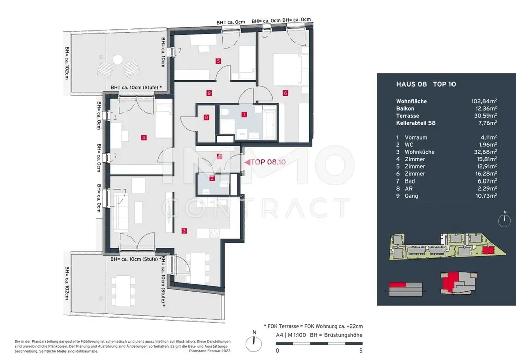 2 Dachterrassen mit Grünblick: Stilvolle 4-Zimmer-Wohnung in parkähnlicher Anlage - provisionsfrei!