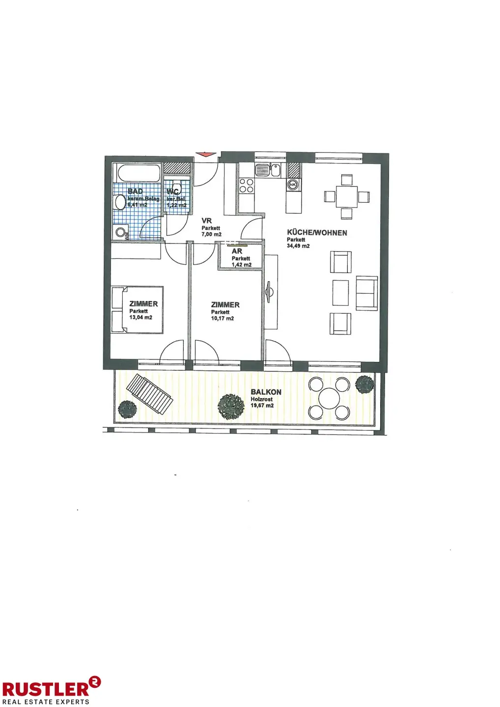U4 Pilgramgasse: Eleganz mit großer Terrasse