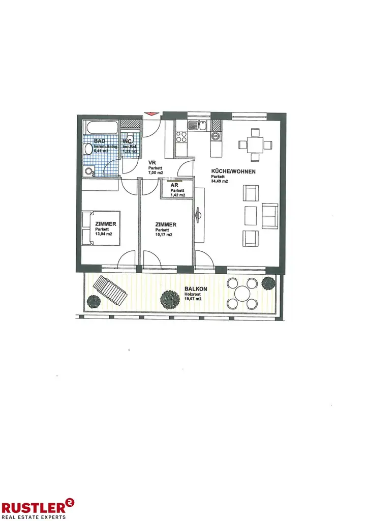 U4 Pilgramgasse: Eleganz mit großer Terrasse