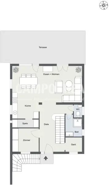 CAMPO-HAUS: Massiv gebaut in sonniger ruhiger Waldrandlage