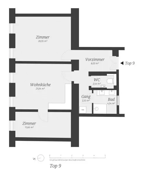 Belagsfertige 3-Zimmer-Altbauwohnung – Gestalten Sie Ihre Wohnung nach eigenen Vorstellungen