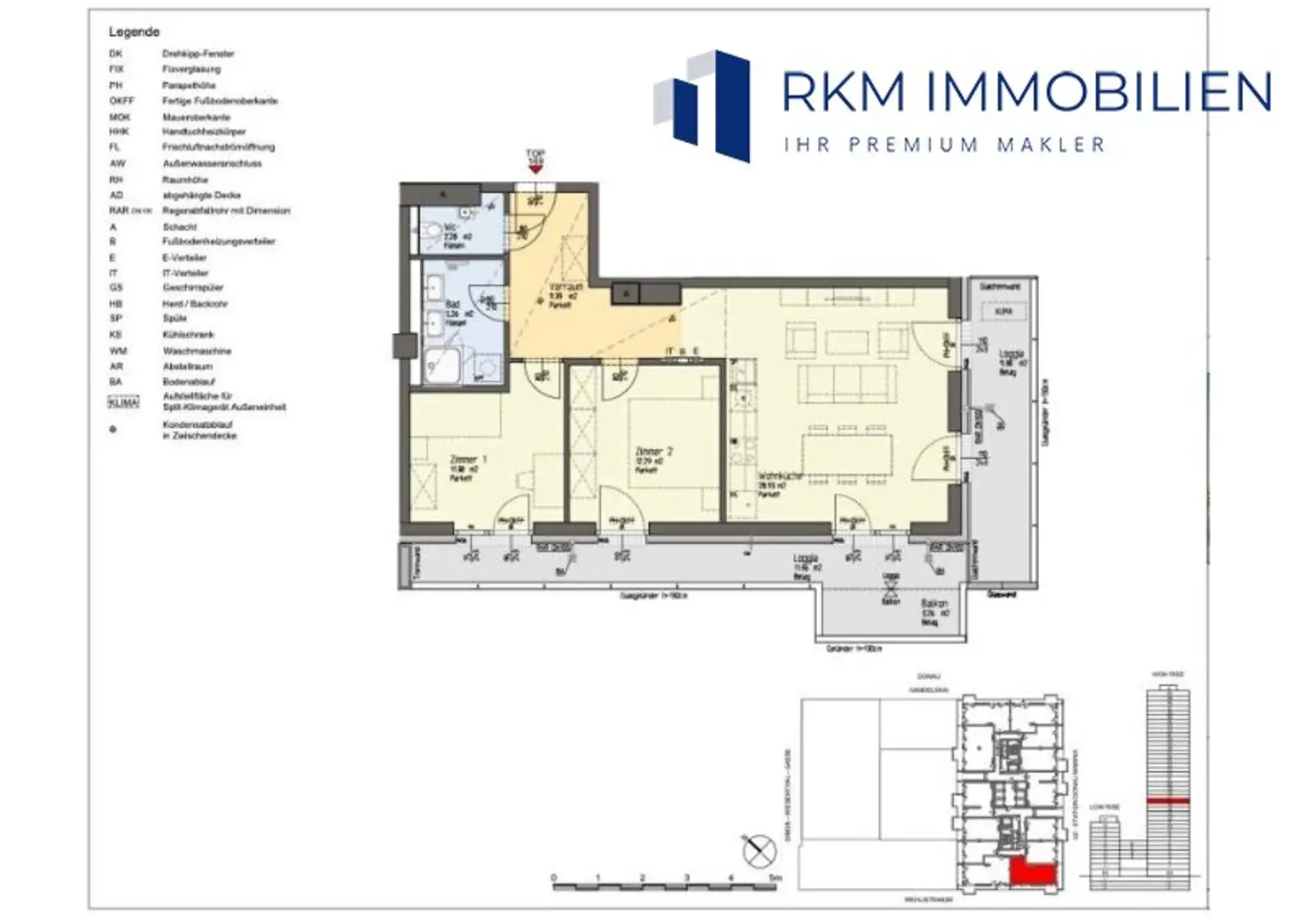 Exklusive und moderne 3-Zimmer-Wohnung mit Balkon in 1020 Wien – Einzigartige Aussicht, Marina Tower, VIP - Location