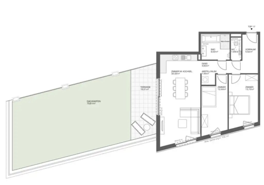 Charmante 3-Zimmer-Gartenwohnung mit XXL-Balkongarten im Drygalskiweg, Wien