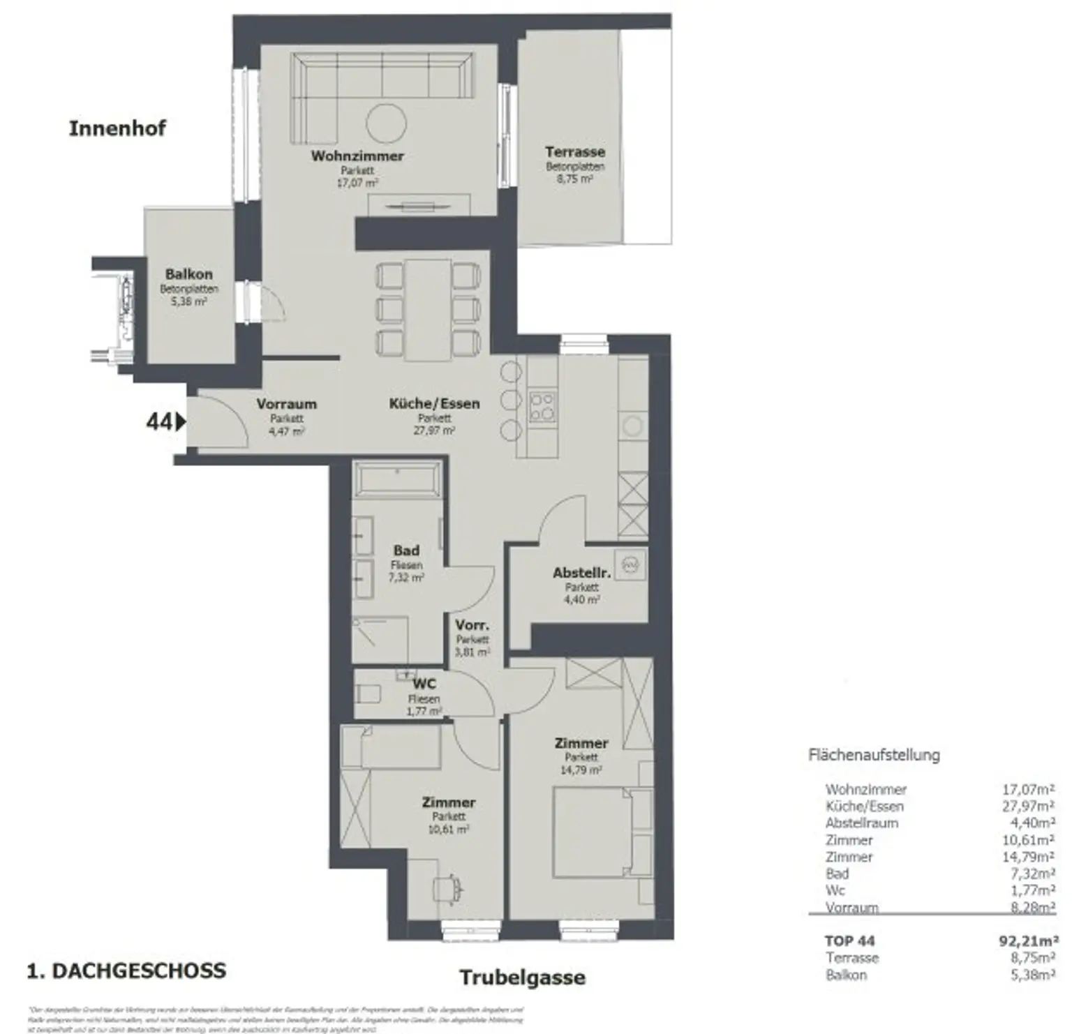 Grundriss TOP 44