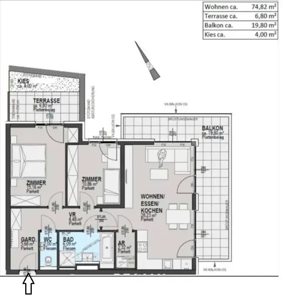 Hochwertig und modern - Traumhafte 3 Zimmerwohnung in bester Lage Badens - Stellplatz inklusive