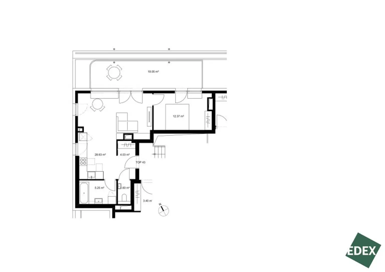 ERSTBEZUG | Ideale 2-Zimmer-Wohnung und Terrasse