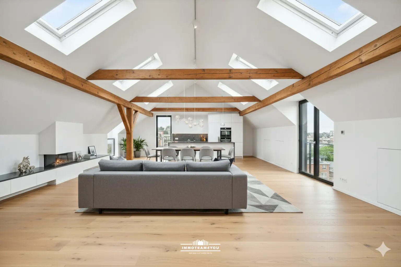 Visualisierung DG-Wohnung Ausbau Dachboden