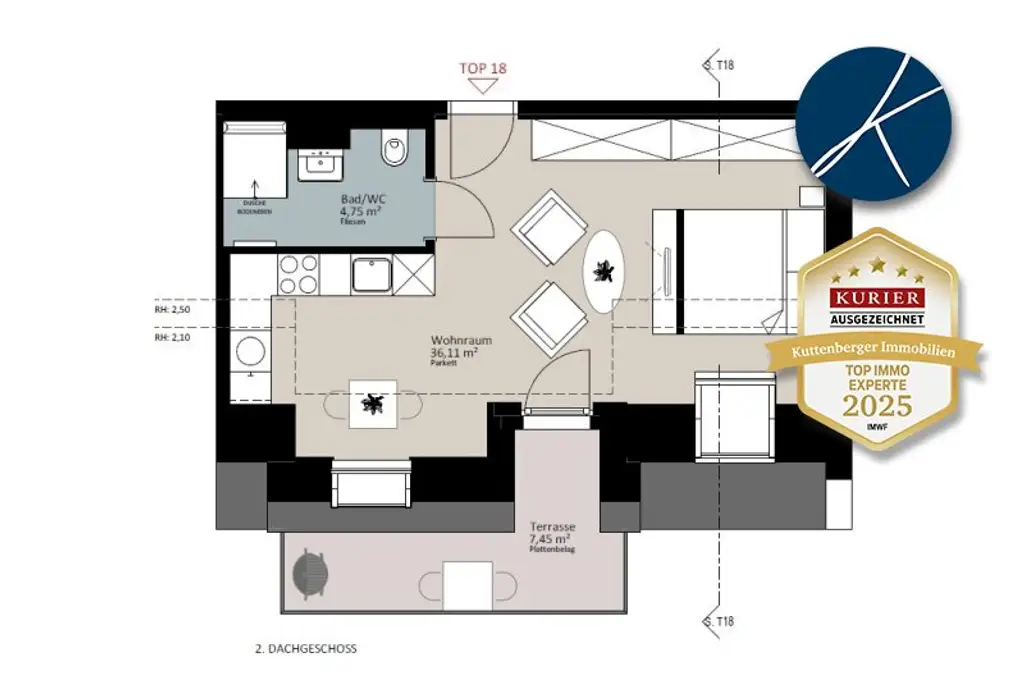 Gut vermietbarer Anlegertraum - U6 Erlaaer Straße: ‚PENTHOUSE-FEELING' im NEUBAU-ERSTBEZUG
