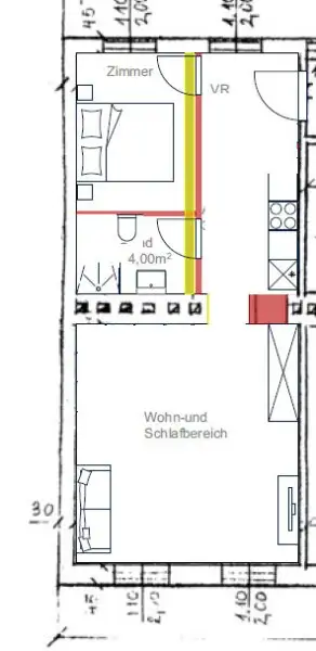 Helle Garconniere, Nähe Mariahilfer Straße