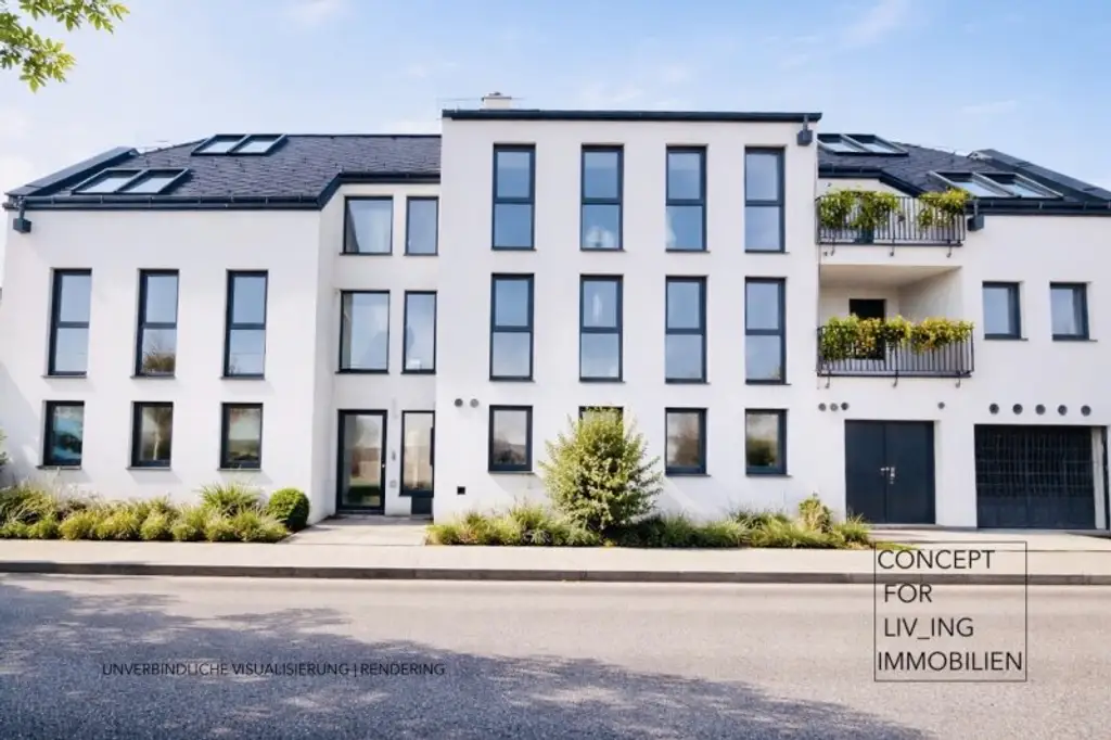 Exklusiv. Trendy. Coole Architektur. 63m2 Dach-Terrassen-Maisonette. Garage. Beziehbar: ab FJ/SO 2026. Erstbezug. Ideale Anlegerwohnung