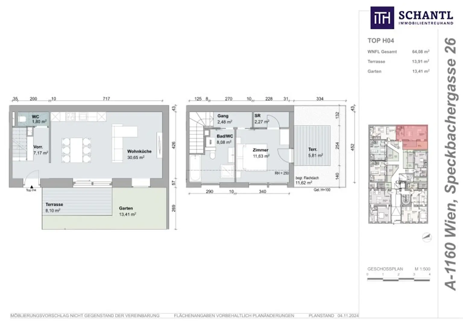 TOWNHOUSE Top 04 + Exklusive Stadtwohnung in ruhiger Wohnlage + Terrasse + moderne Ausstattung