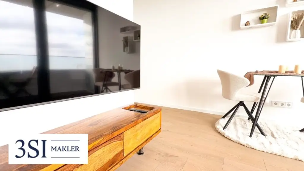 Möbliert, Pool, Sauna, Fitness in den DANUBEFLATS wohnen mit Luxusausstattung und phantastischem Ausblick