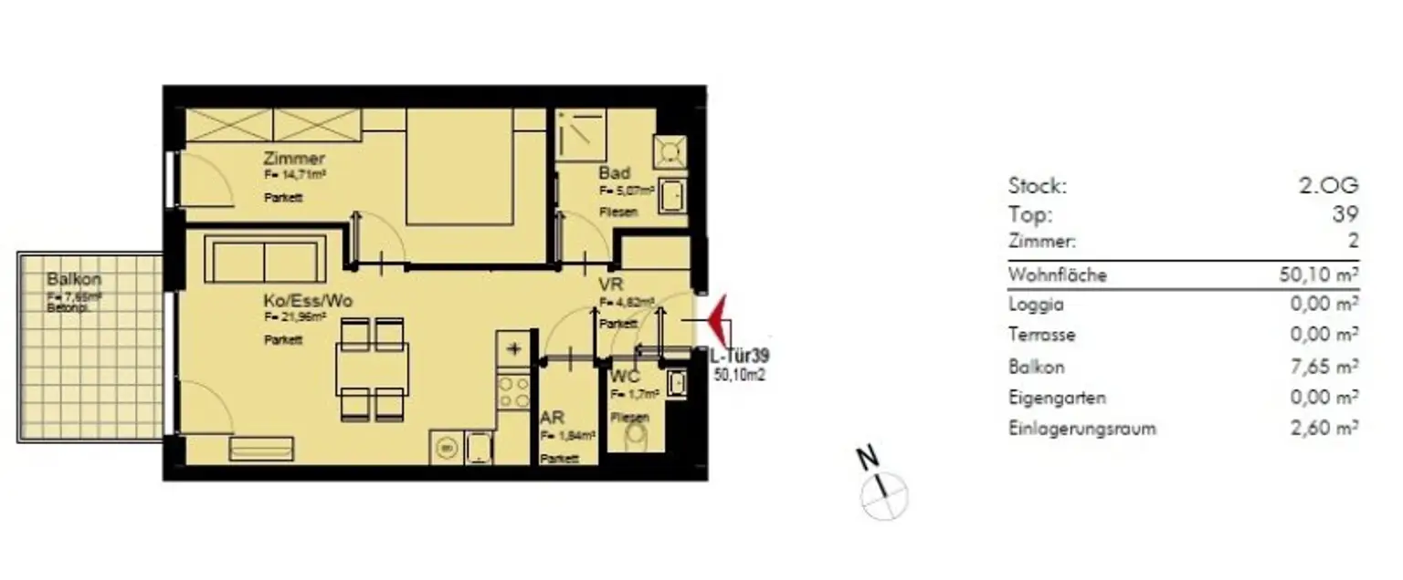 Neubauwohnung nahe U1 Kagraner Platz - Ideal für Zwei