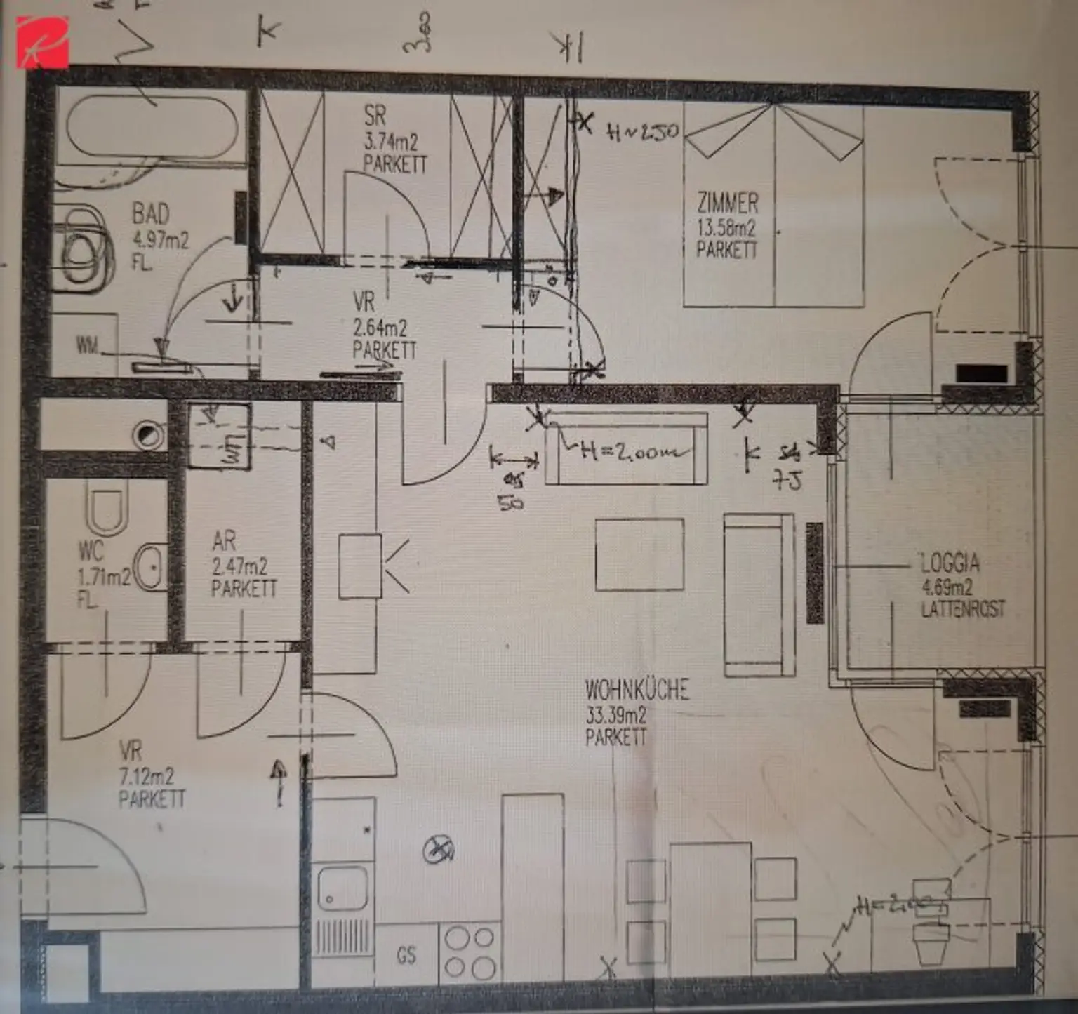Moderne, ruhige Stadtwohnung mit Loggia und Tiefgaragenstellplatz!