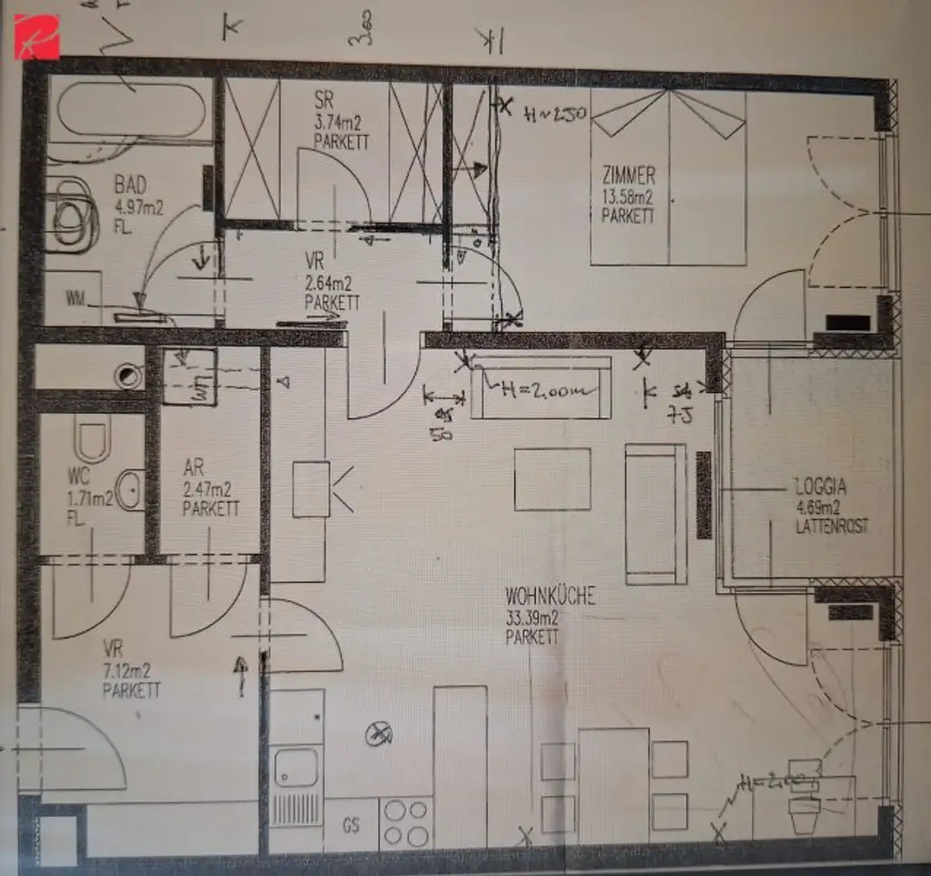 Moderne, ruhige Stadtwohnung mit Loggia und Tiefgaragenstellplatz!