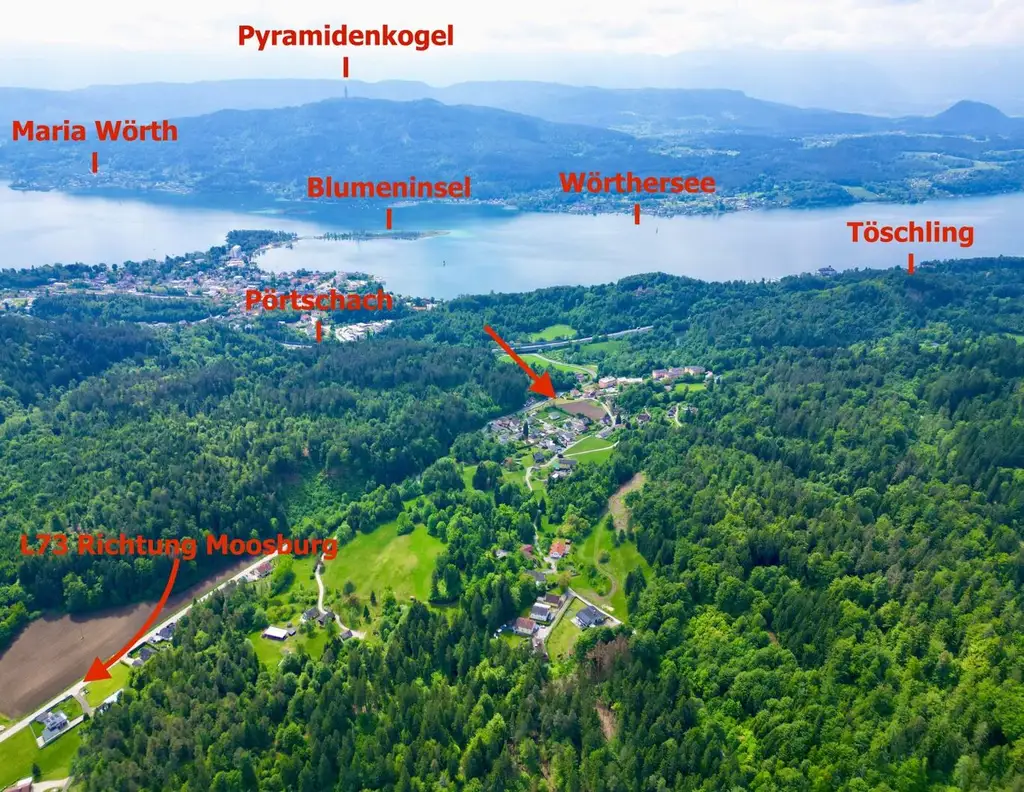 Traumgrundstück am Wörthersee - 1 885 m² Premium-Baufläche an der Moosburger Straße, Pörtschach