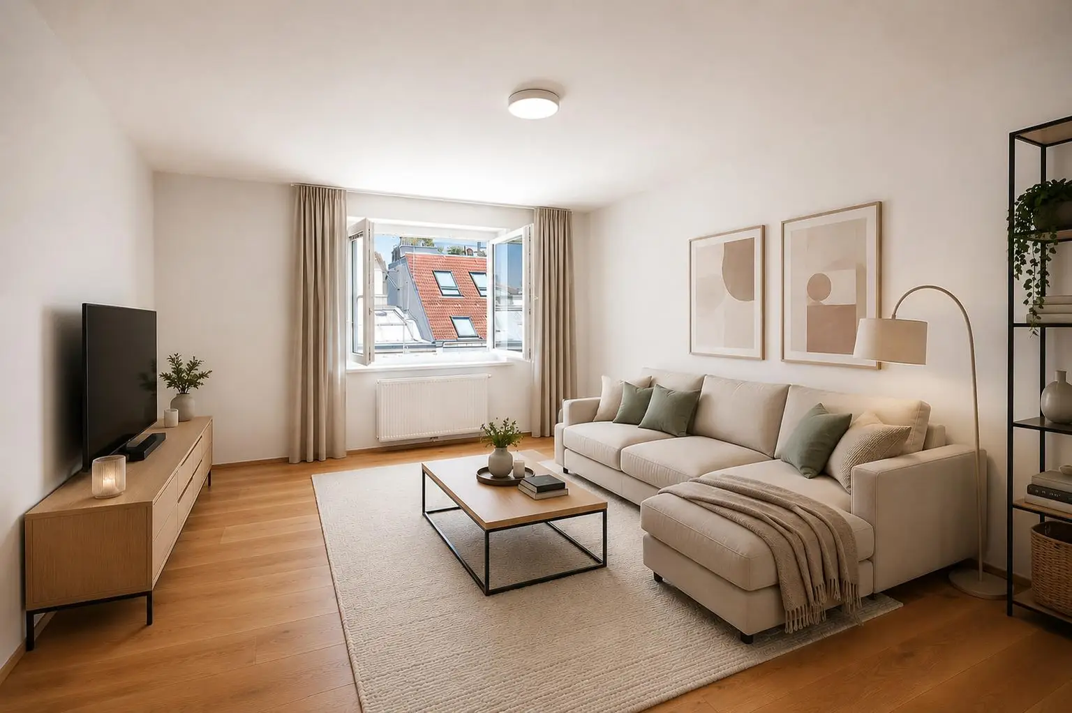 Wohnzimmer (virtuell eingerichtet)