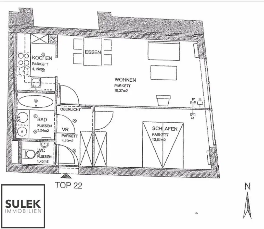 Grünblick in den Innenhof: helle 2-Zimmer Neubauwohnung ~ Kaiserstr. 68 ~ ab 1.1.26!!