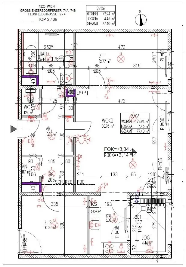 FINANZIERUNGSBEITRAG - 
Großzügige 3-Zimmer-Wohnung mit Loggia!