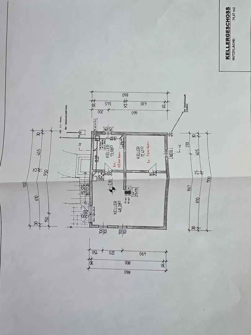 Grundriss Keller