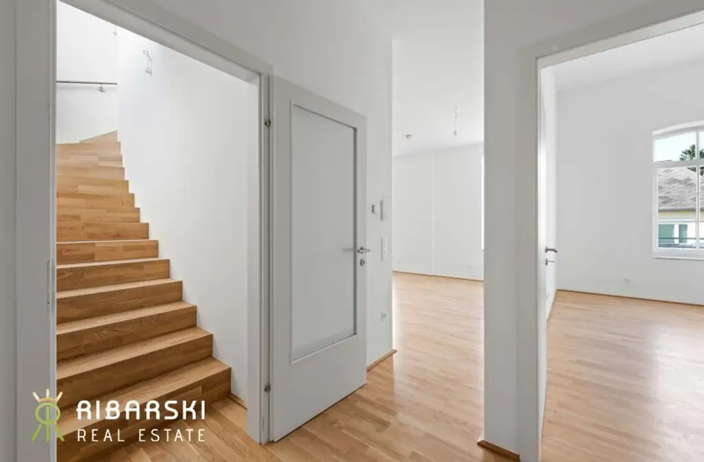 PROVISIONSFREI inkl. 2 TG Plätze - Wohnen in Verbundenheit - stylische Maisonette mit südseitiger Dachterrasse