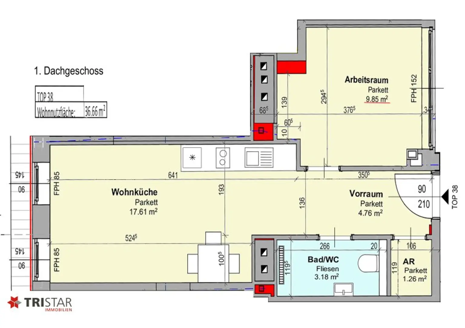 NEU! ++ NEUBAU DACHGESCHOSSWOHNUNGEN U6 JÄGERSTRASSE ++ 1200 WIEN ++ AB 189.000 € ++ FÜR ANLEGER & EIGENNUTZER ++