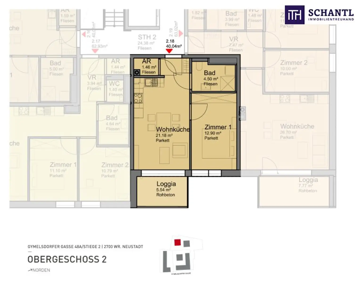Modern, hell & mit Terrasse – 2-Zimmer-Highlight in der Gymseldorfergasse 48A