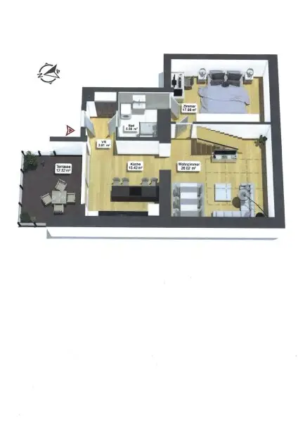 Wohntraum helle und ruhige Dachterrassenwohnung mit Fernsicht