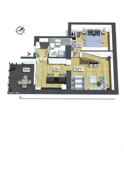 Wohntraum helle und ruhige Dachterrassenwohnung mit Fernsicht