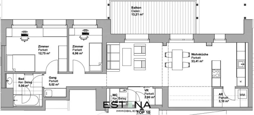 Wohnen mit Aussicht in Toplage – Helle und moderne 3-Zimmer-Wohnung
