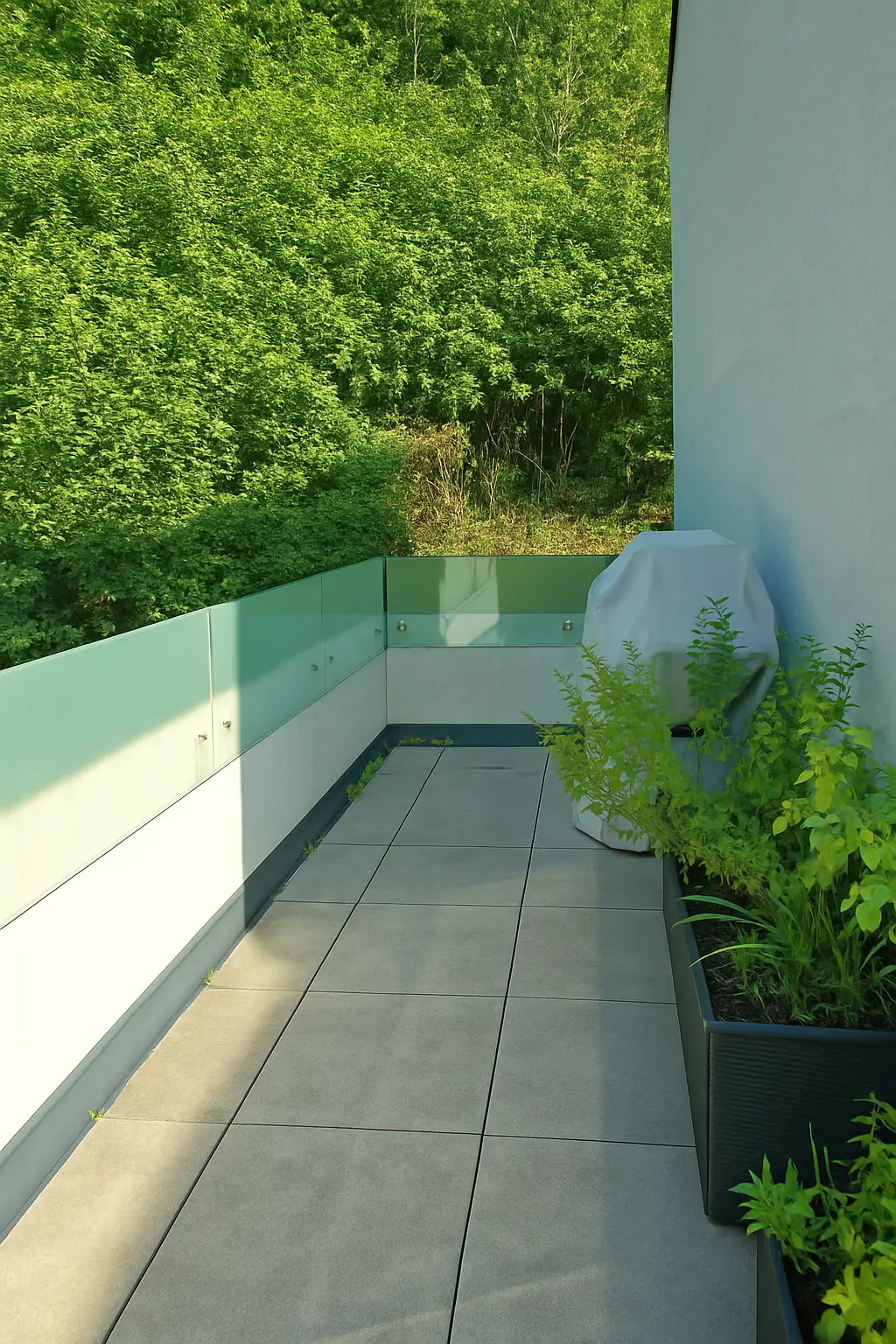 Terrasse mit Grünblick