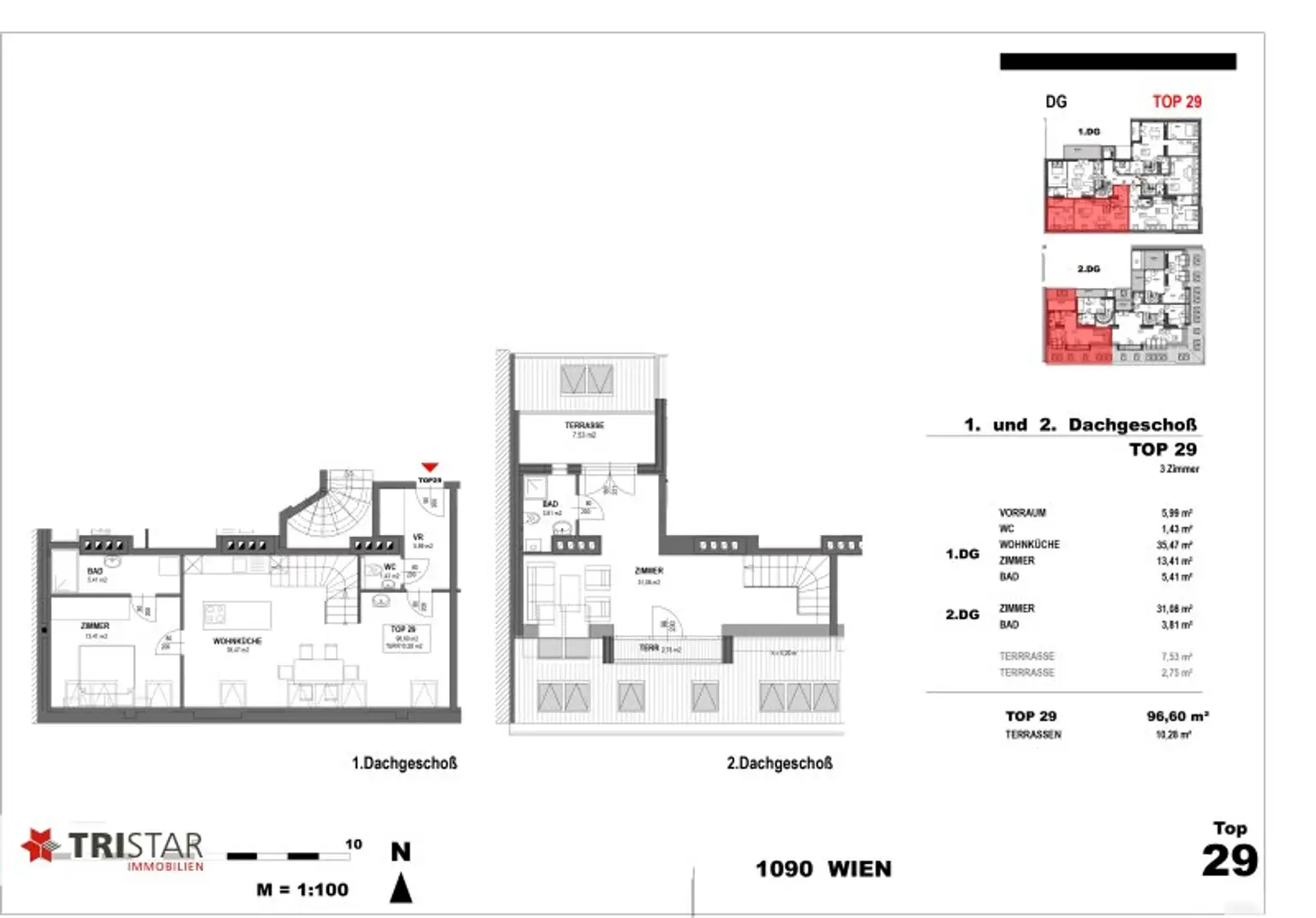 DG-Projekt im 9. Bezirk · 5 Wohnungen · Ost- & Westterrassen · 53–106 m² Urbanes Wohnen · Parks & Uni-Nähe · Sonne von morgens bis abends !