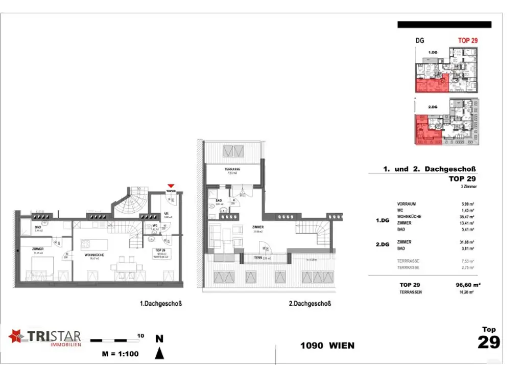 DG-Projekt im 9. Bezirk · 5 Wohnungen · Ost- & Westterrassen · 53–106 m² Urbanes Wohnen · Parks & Uni-Nähe · Sonne von morgens bis abends !