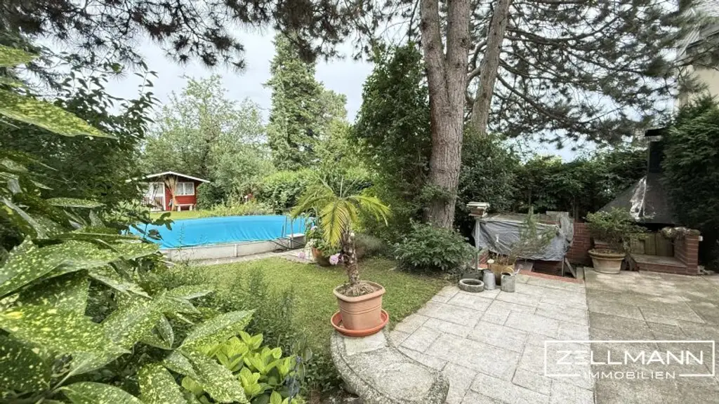 Charmantes Einfamilienhaus in Bestlage von Wien-Mauer – mit Pool, Garten und viel Privatsphäre | ZΞLLMANN IMMOBILIEN