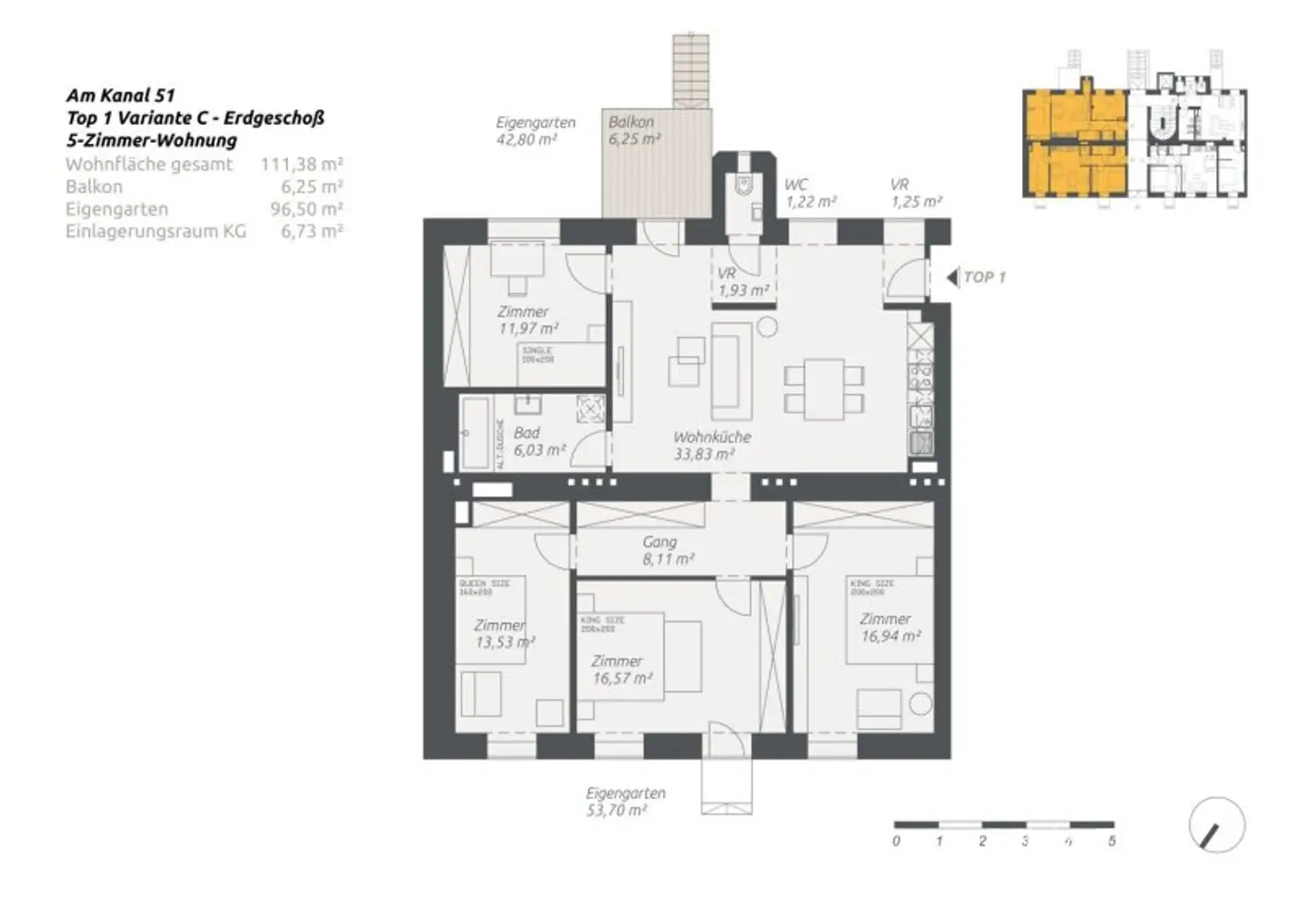 Kleinod mit Stadtgarten | Modernes Wohnen im revitalisierten Biedermeierhaus