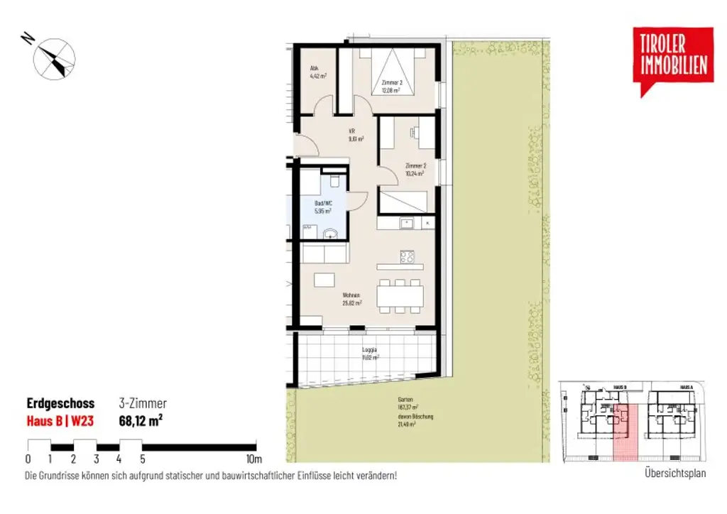 3-Zimmer-Gartenwohnung, W23 provisionsfrei - Wörgl