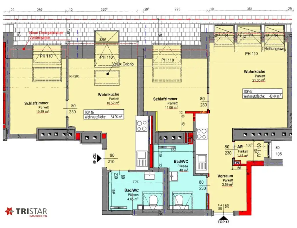 NEU! ++ 2 NEUBAU DACHGESCHOSSWOHNUNGEN U6 JÄGERSTRASSE ++ 1200 WIEN ++  FÜR ANLEGER & EIGENNUTZER ++